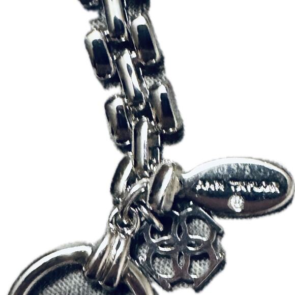 Necklace - Ann Taylor - rhinestones and imitation pearls silver tone - Picture 2 of 4